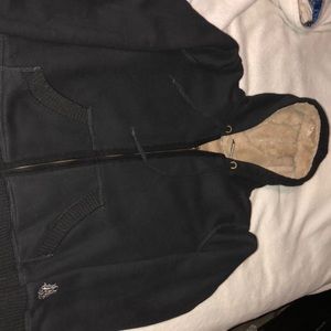 Miss me fuzzy warm winter zip up